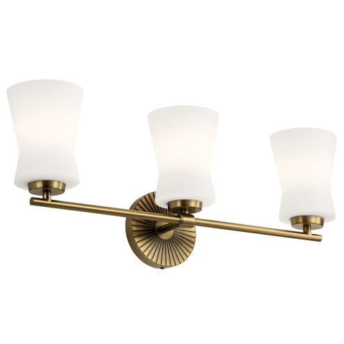 Brianne Three Light Bath in Brushed Natural Brass (12|55117BNB)