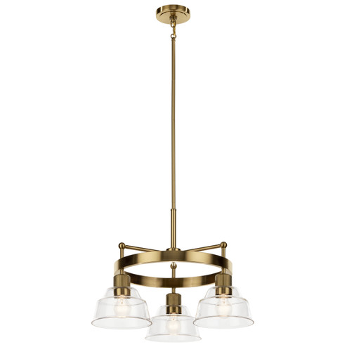 Eastmont Three Light Chandelier in Brushed Brass (12|52402BNB)