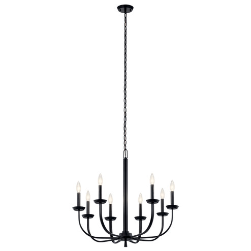 Kennewick Eight Light Chandelier in Black (12|52388BK)