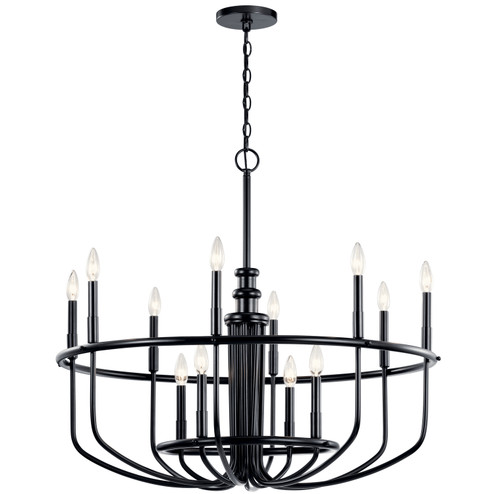 Capitol Hill 12 Light Chandelier in Black (12|52305BK)