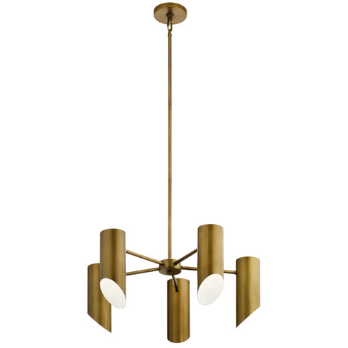 Trentino Five Light Chandelier in Natural Brass (12|52160NBR)