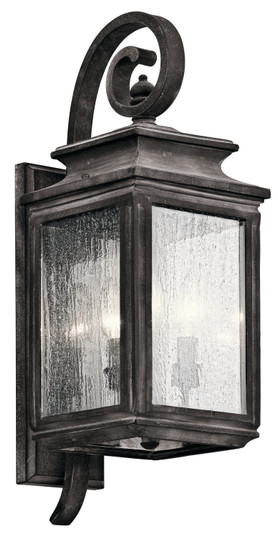 Wiscombe Park Three Light Outdoor Wall Mount in Weathered Zinc (12|49502WZC)