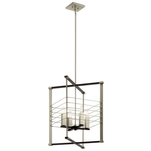 Lente Four Light Foyer Pendant in Midnight Oak (12|44251MOK)