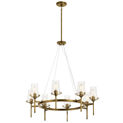 Alton Eight Light Chandelier in Natural Brass (12|43695NBR)