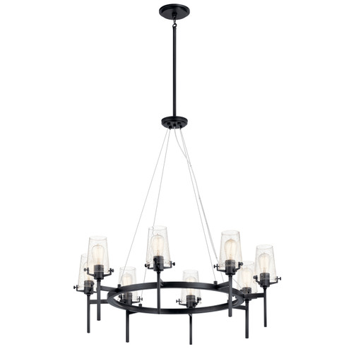 Alton Eight Light Chandelier in Black (12|43695BK)