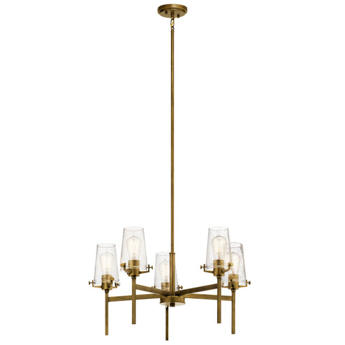 Alton Five Light Chandelier in Natural Brass (12|43694NBR)