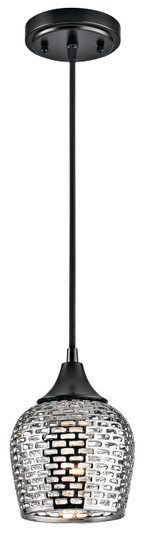 Annata One Light Mini Pendant in Black Material (Not Painted) (12|43489BKSLV)