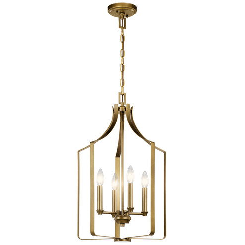 Morrigan Four Light Mini Chandelier in Natural Brass (12|42496NBR)