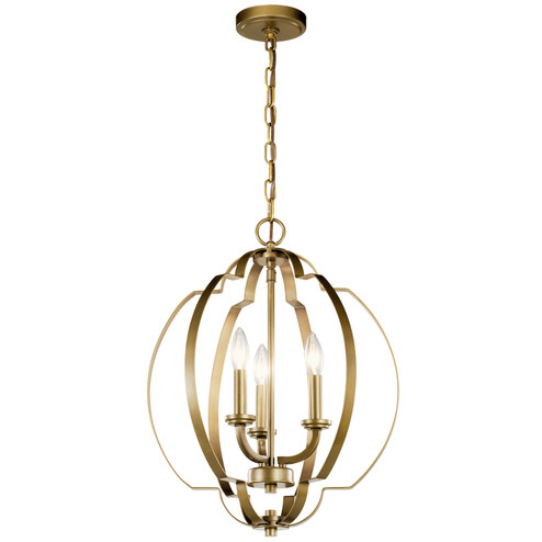 Voleta Three Light Pendant in Natural Brass (12|42140NBR)