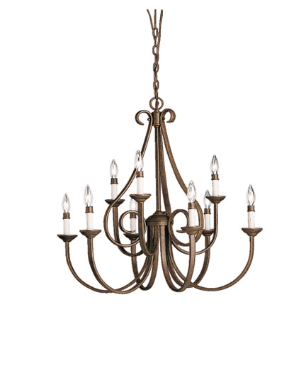 Dover Nine Light Chandelier in Tannery Bronze (12|2031TZ)