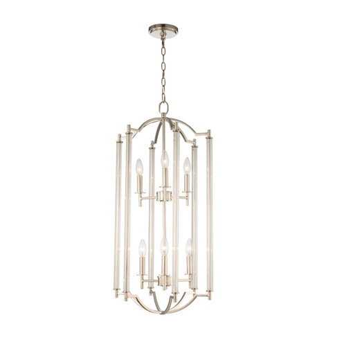 Provence Six Light Foyer Pendant in Polished Nickel (33|512952PN)