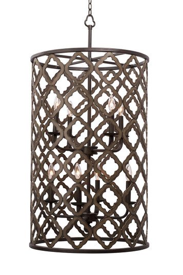 Whittaker Eight Light Foyer Pendant in Brownstone (33|504854BS)