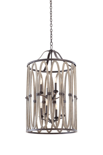 Belmont Eight Light Foyer Pendant in Florence Gold (33|500253FG)