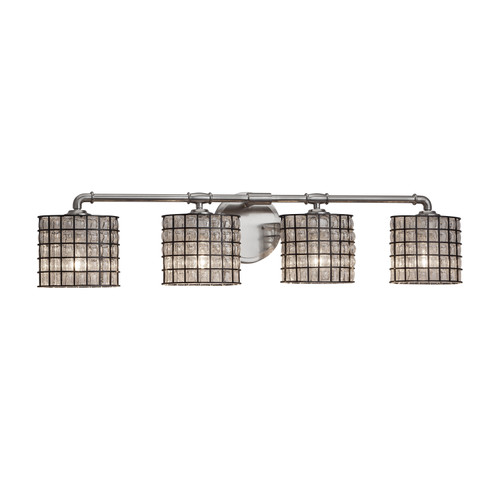 Wire Glass Four Light Bath Bar in Matte Black (102|WGL-8464-30-GRCB-MBLK)