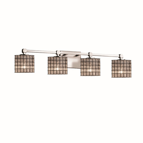 Wire Glass Four Light Bath Bar in Dark Bronze (102|WGL-8424-30-GRCB-DBRZ)