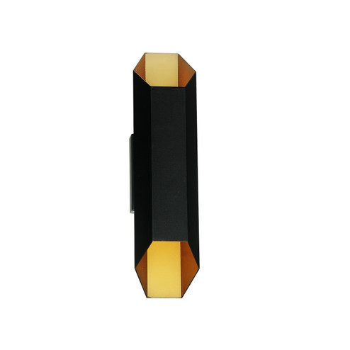 Monterey LED Outdoor Wall Sconce in Matte Black w/ Brass (102|NSH-4092W-MBBR)