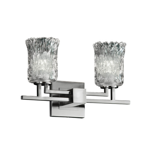 Veneto Luce Two Light Bath Bar in Dark Bronze (102|GLA-8702-16-CLRT-DBRZ)