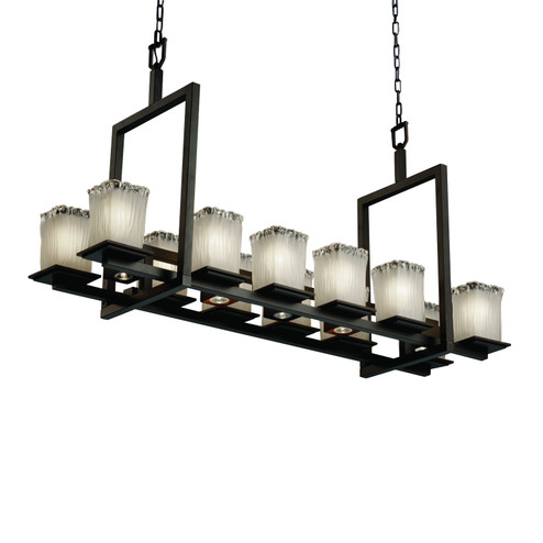 Veneto Luce LED Chandelier in Matte Black (102|GLA-8620-26-WTFR-MBLK-LED12-8400)