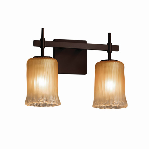 Veneto Luce Two Light Bath Bar in Dark Bronze (102|GLA-8412-16-GLDC-DBRZ)