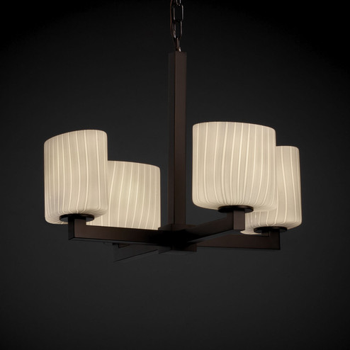 Fusion Four Light Chandelier in Matte Black (102|FSN-8829-30-RBON-MBLK)