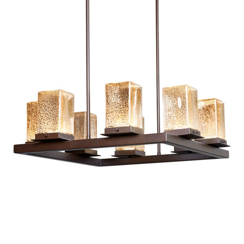 Fusion LED Outdoor Chandelier in Brushed Nickel (102|FSN-7519W-MROR-NCKL)