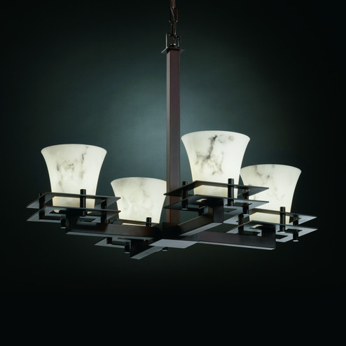 LumenAria Four Light Chandelier in Matte Black (102|FAL-8100-20-MBLK)