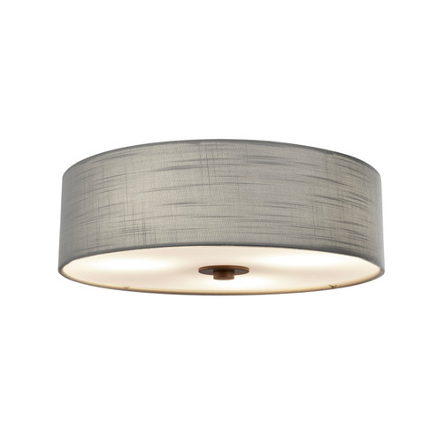 Textile LED Flush-Mount in Dark Bronze (102|FAB-9595-GRAY-DBRZ)