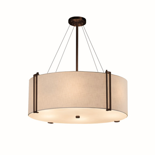 Textile Eight Light Pendant in Brushed Nickel (102|FAB-9517-WHTE-NCKL)