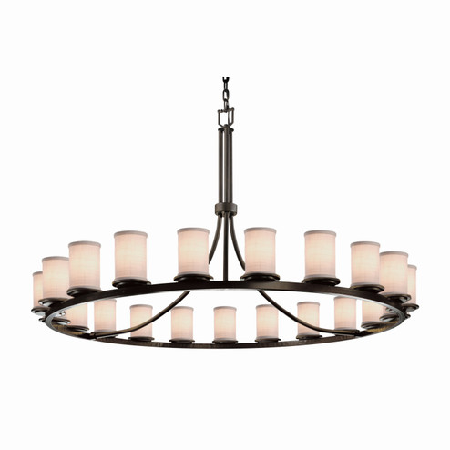 Textile LED Chandelier in Dark Bronze (102|FAB-8716-10-WHTE-DBRZ-LED21-14700)