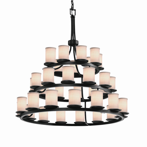Textile LED Chandelier in Dark Bronze (102|FAB-8712-10-WHTE-DBRZ-LED36-25200)
