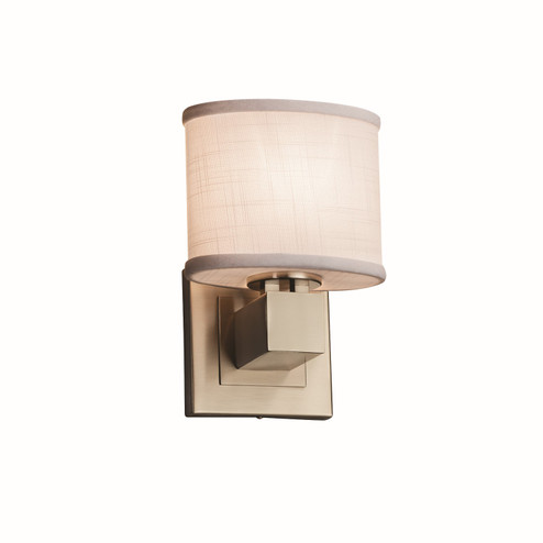 Textile LED Wall Sconce in Brushed Nickel (102|FAB-8707-30-WHTE-NCKL-LED1-700)
