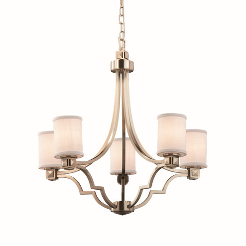Textile LED Chandelier in Dark Bronze (102|FAB-8500-10-WHTE-DBRZ-LED5-3500)