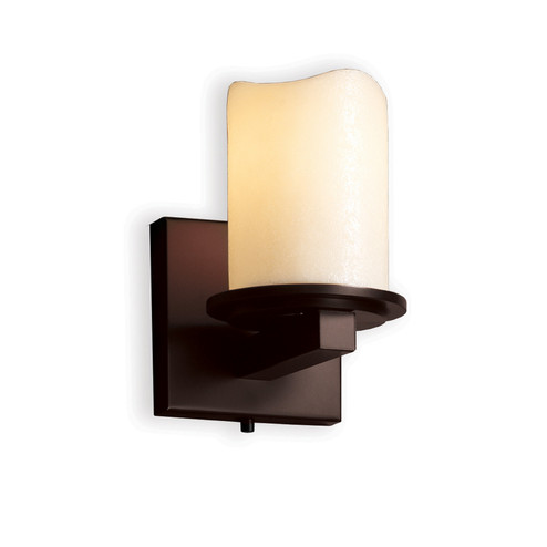 CandleAria One Light Wall Sconce in Dark Bronze (102|CNDL-8771-14-CREM-DBRZ)