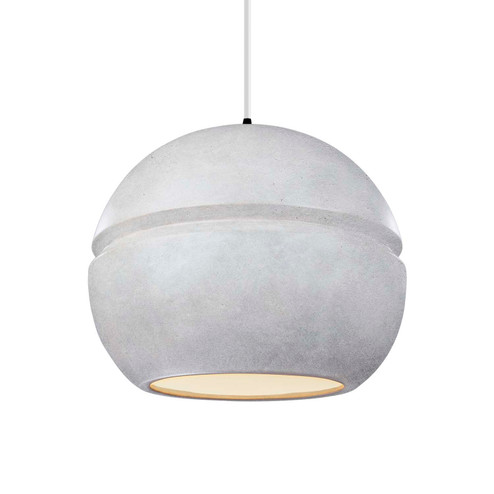 Radiance One Light Pendant in Concrete (102|CER-6415-CONC-MBLK-WTCD)