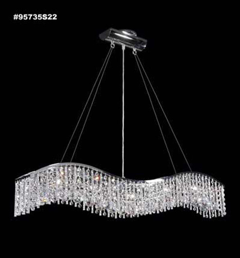 Fashionable Broadway Five Light Chandelier in Silver (64|95735S22)