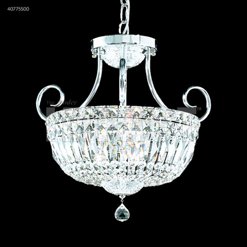 Mini Crystal Chandelier Three Light Mini Pendant Basket in Silver (64|40775S00)