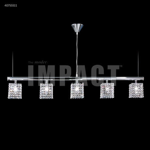 Contemporary Five Light Chandelier in Silver (64|40755S11)