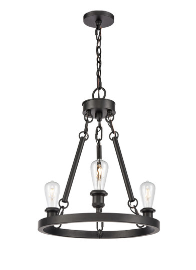 Ballston Three Light Chandelier in Matte Black (405|820-BK)