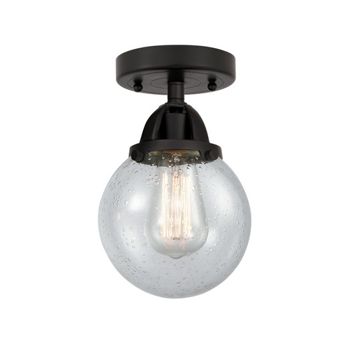 Nouveau 2 One Light Semi-Flush Mount in Matte Black (405|288-1C-BK-G204-6)