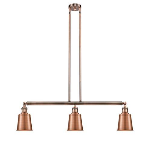 Franklin Restoration Three Light Island Pendant in Antique Copper (405|213-AC-M9-AC)