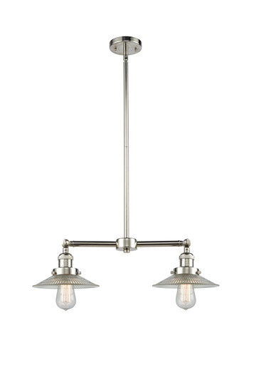 Franklin Restoration Two Light Island Pendant in Polished Nickel (405|209-PN-G2)