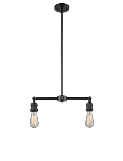 Franklin Restoration Two Light Island Pendant in Matte Black (405|209-BK)