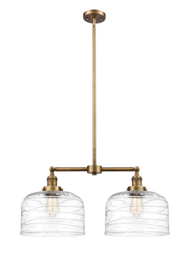 Franklin Restoration Two Light Island Pendant in Brushed Brass (405|209-BB-G713-L)