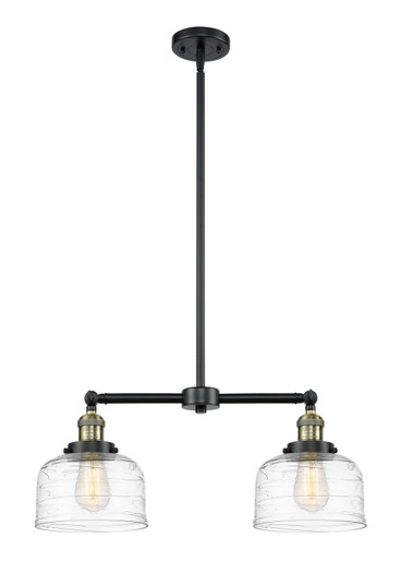 Franklin Restoration Two Light Island Pendant in Black Antique Brass (405|209-BAB-G713)