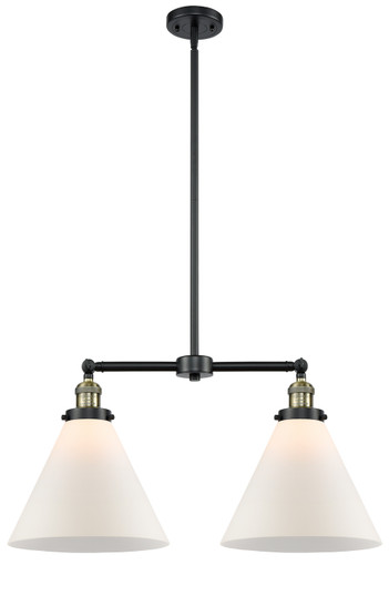 Franklin Restoration Two Light Island Pendant in Black Antique Brass (405|209-BAB-G41-L)