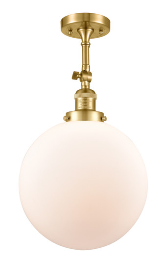 Franklin Restoration One Light Semi-Flush Mount in Satin Gold (405|201F-SG-G201-12)