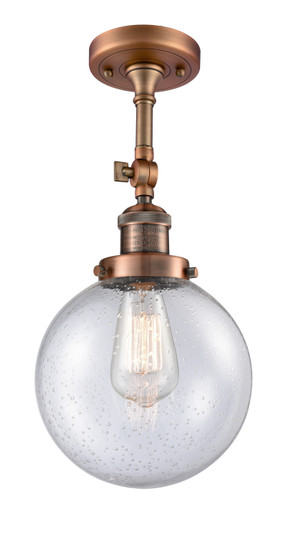 Franklin Restoration LED Semi-Flush Mount in Antique Copper (405|201F-AC-G204-8-LED)