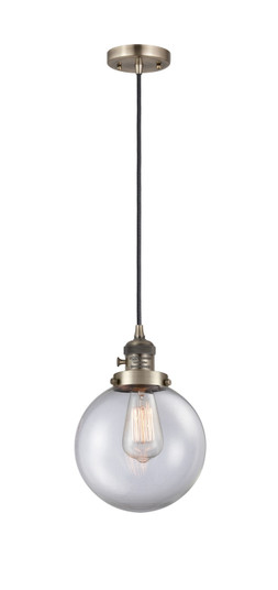 Franklin Restoration One Light Mini Pendant in Antique Brass (405|201CSW-AB-G202-8)