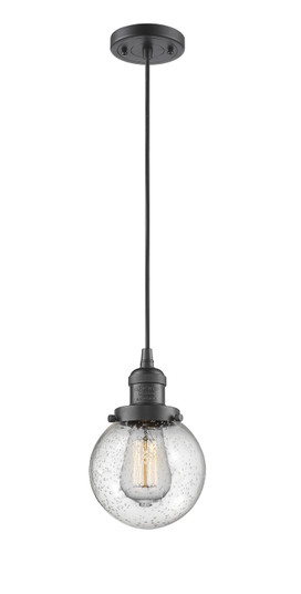 Franklin Restoration One Light Mini Pendant in Oil Rubbed Bronze (405|201C-OB-G204-6)