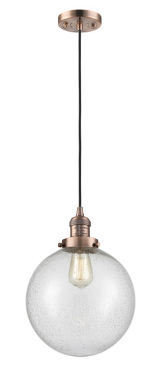 Franklin Restoration One Light Mini Pendant in Antique Copper (405|201C-AC-G204-10)